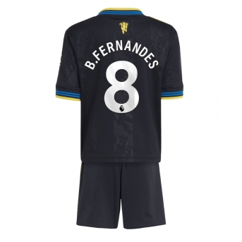 Billige Fotballdrakt Manchester United Bruno Fernandes #8 Replika Tredjedraktsett Barn 2025-26 Kortermet (med bukser)